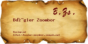 Bügler Zsombor névjegykártya
